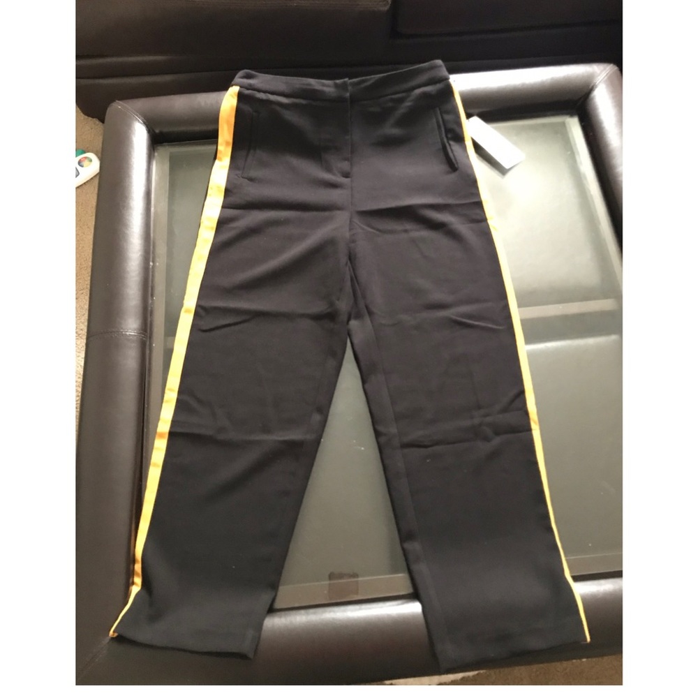 Pant ankle woven/ Black mustard
